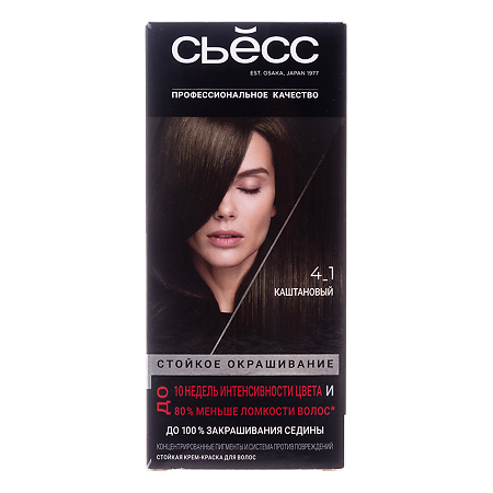 SYOSS Color Краска для волос 4-1 Каштановый 115 мл 1 шт