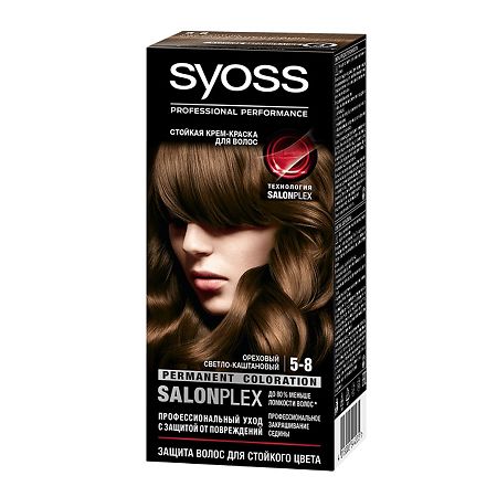 SYOSS Color Краска для волос 5-8 Ореховый светло-каштановый 115 мл 1 шт