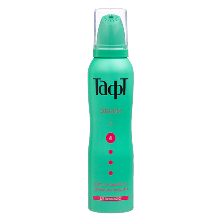 Taft Пена для волос Объем сверхсильной фиксации, зелёный 150 мл 1 шт