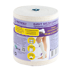 Купить Бинт Интекс эластичный компрессионный СР 3,5 м х 12 см с застежкой 1 шт цена