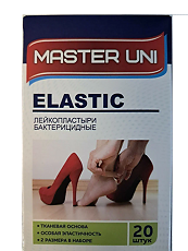 Купить Master Uni Лейкопластырь Elastic бактерицидный на тканевой основе 20 шт цена