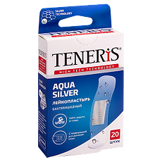 Купить Teneris Лейкопластырь Аqua Silver бактерицидный с ионами серебра на полимерной прозрачной основе 20 шт цена