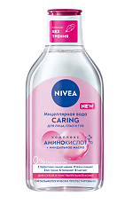 Купить Nivea Мицеллярная вода Caring для сухой и чувствительной кожи 400 мл 1 шт цена