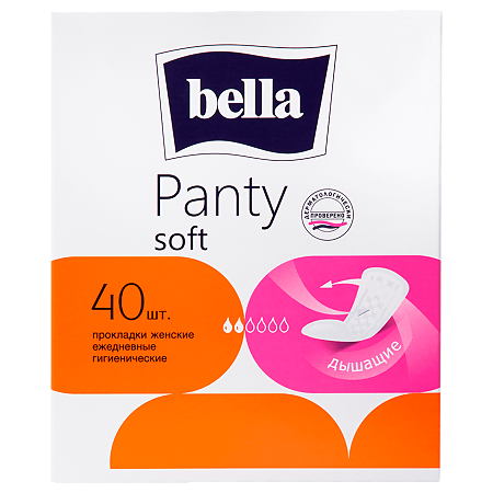 Bella Прокладки Panty soft ежедневные 40 шт