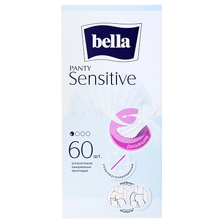Bella Прокладки Panty Sensitive ежедневные 60 шт