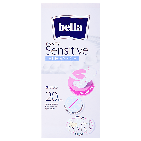 Bella Прокладки Panty Sensitive Elegance ежедневные 20 шт