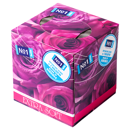 Bella Платочки № 1 косметические Фиолетовая роза Extra Soft двухслойные 80 шт