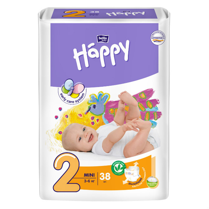 Изображение товара Подгузники Bella Baby Happy 2 mini 3-6 кг 38 шт для новорожденных Изображение товара Подгузники Bella Baby Happy 2 mini 3-6 кг 38 шт для новорожденных