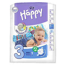 Купить Bella Подгузники Baby Happy 3 midi 5-9 кг 1 шт цена