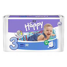 Купить Bella Подгузники Baby Happy 3 midi 5-9 кг 32 шт цена