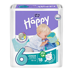 Изображение товара Bella Подгузники Baby Happy 6 Junior Extra 16+ кг 18 шт