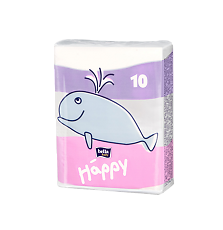 Изображение товара Bella Платочки носовые Baby Happy детские мини Звери 10 шт