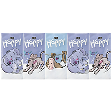 Изображение товара Bella Платочки носовые Baby Happy детские трехслойные Звери 10 х 10 шт. 1 уп