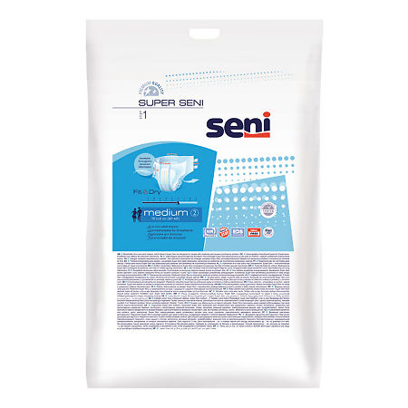 Seni Super Medium подгузники для взрослых (75-110 см) 1 шт