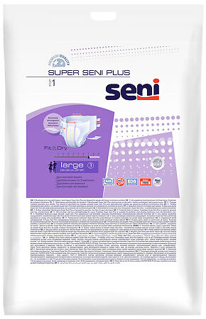Seni Super Plus Large подгузники для взрослых (100-150 см) 1 шт