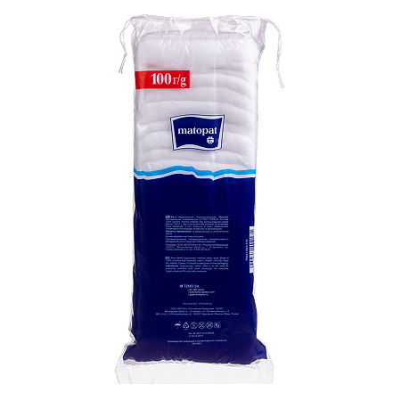 Вата Матопат гигиеническая нестерильная Зиг-Заг 100 г 1 шт