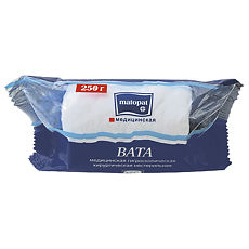 Изображение товара Вата Матопат хирургическая гигроскопическая нестерильная 250 г 1 шт