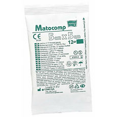 Купить Салфетки Матопат Matocomp стерильные 5 см x 5 см 12 сл. 17-нитей 5 шт цена
