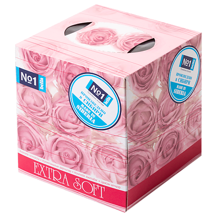 Bella Платочки № 1 косметические Розовые Розы Extra Soft двухслойные 80 шт