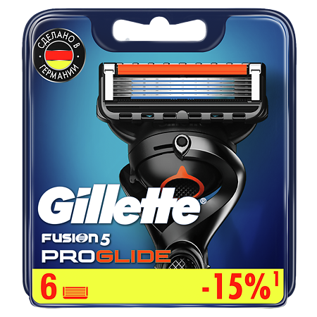Gillette Fusion ProGlide Сменные кассеты для бритвы 6 шт