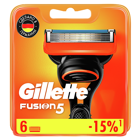 Gillette Fusion сменные кассеты для бритья 6 шт.