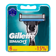 Изображение товара Gillette Mach3 сменные кассеты для бритья 6 шт