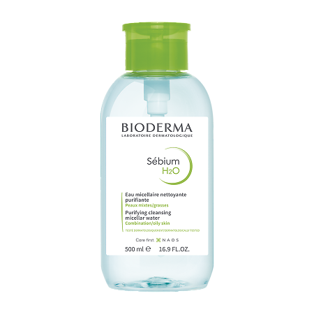 Bioderma Sebium Мицеллярная вода очищающая для жирной и проблемной кожи лица помпа 500 мл 1 шт
