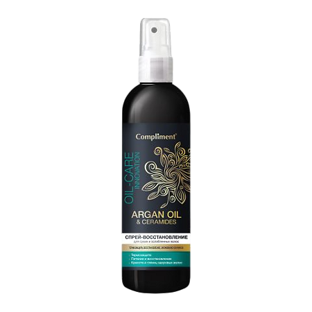 Изображение товара Compliment Argan oil&Ceramides Спрей-восстановление для сухих и ослабленных волос 200 мл 1 шт