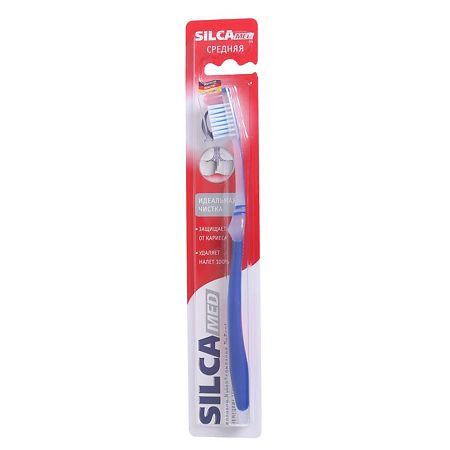 SilcaMed Зубная щетка Идеальная чистка Medium средняя 1 шт