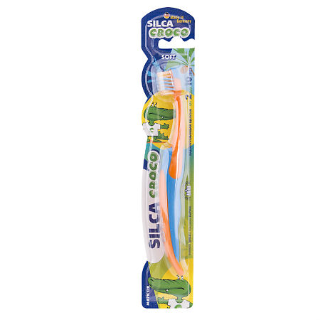 SilcaMed Croco Зубная щетка для детей от 2-10 лет 1 шт
