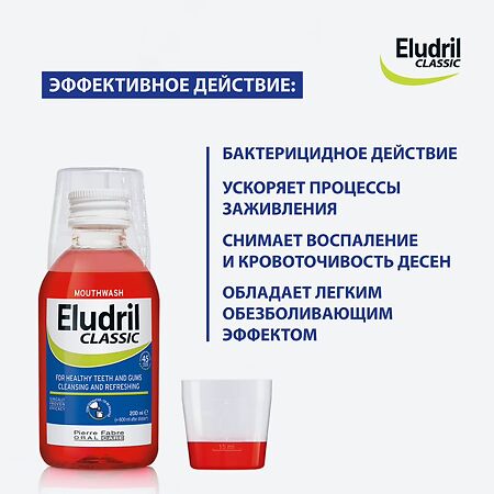Элюдрил Eludril Classic раствор для полоскания полости рта 200 мл 1 шт