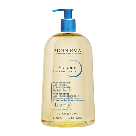 Изображение товара Bioderma Atoderm Ультрапитательное восстанавливающее масло для душа для сухой чувствительной и атопичной кожи 1000 мл 1 шт