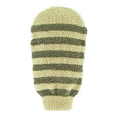 Купить Forsters Массажная мочалка-варежка полосатая из льна и хлопка 1 шт цена