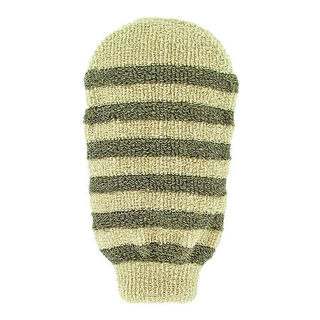 Изображение товара Forsters Массажная мочалка-варежка полосатая из льна и хлопка 1 шт