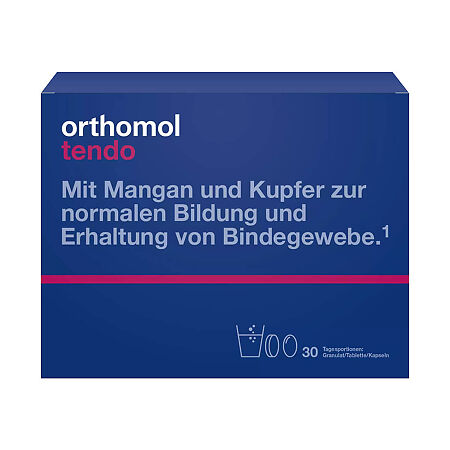 Orthomol Tendo/Ортомол Тендо набор порошок саше по 17 г+таблетки массой 483,5 мг+капсулы массой 802 мг курс 30 дней 1 уп