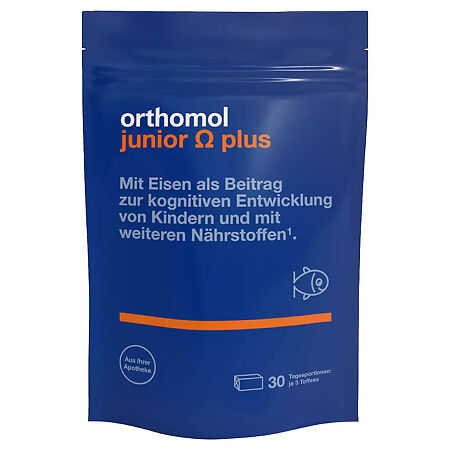 Orthomol Junior Omega plus/Ортомол Джуниор Омега плюс курс 30 дней жевательные ириски массой 5,0 г 30 шт