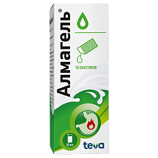 Изображение товара Алмагель суспензия для приема внутрь 10 мл 10 шт пакетики