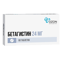 Изображение товара Бетагистин таблетки 24 мг 60 шт