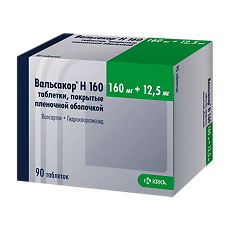 Купить Вальсакор Н160 таблетки покрыт.плен.об. 160 мг+12,5 мг 90 шт цена