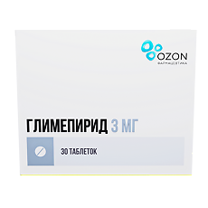 Изображение товара Глимепирид таблетки 3 мг 30 шт