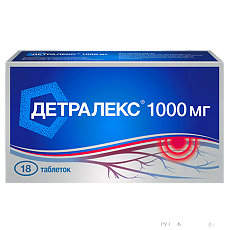 Купить Детралекс таблетки покрыт.плен.об. 1000 мг 18 шт цена