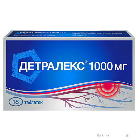 Детралекс таблетки покрыт.плен.об. 1000 мг 18 шт