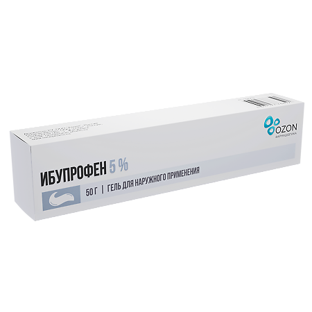 Ибупрофен гель для наружного применения 5 % 50 г 1 шт