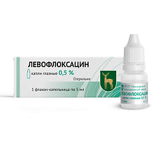 Купить Левофлоксацин капли глазные 0,5 % 5 мл 1 шт цена