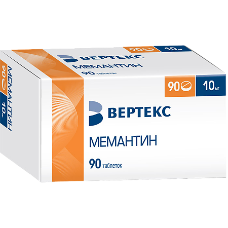 Мемантин-Вертекс таблетки покрыт.плен.об. 10 мг 90 шт