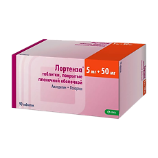 Купить Лортенза таблетки покрыт.плен.об. 5 мг+50 мг 90 шт цена