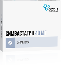 Купить Симвастатин таблетки покрыт.плен.об. 40 мг 30 шт цена