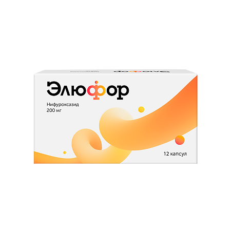 Изображение товара Элюфор капсулы 200 мг 12 шт противомикробное средство для лечения диареи
