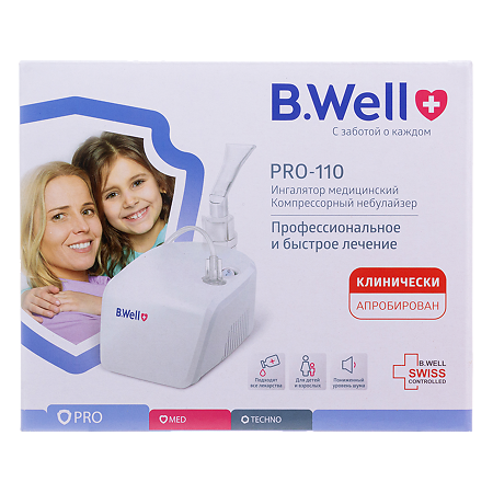 Ингалятор небулайзер B.Well PRO-110 компрессорный медицинский 1 шт