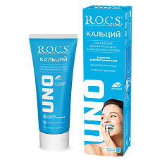 Купить R.O.C.S. Uno Calcium Зубная паста Кальций 74 г 1 шт цена